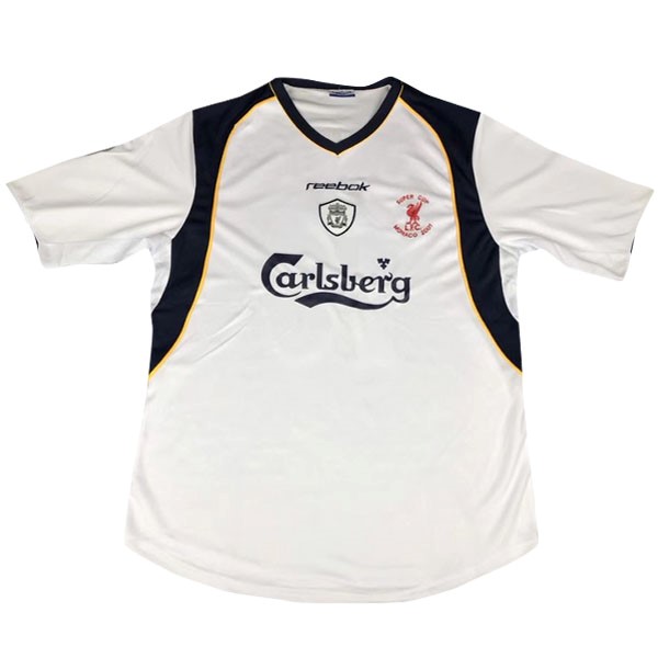 European Super Cup Camiseta Liverpool Replica Primera Ropa Retro 2005 Blanco